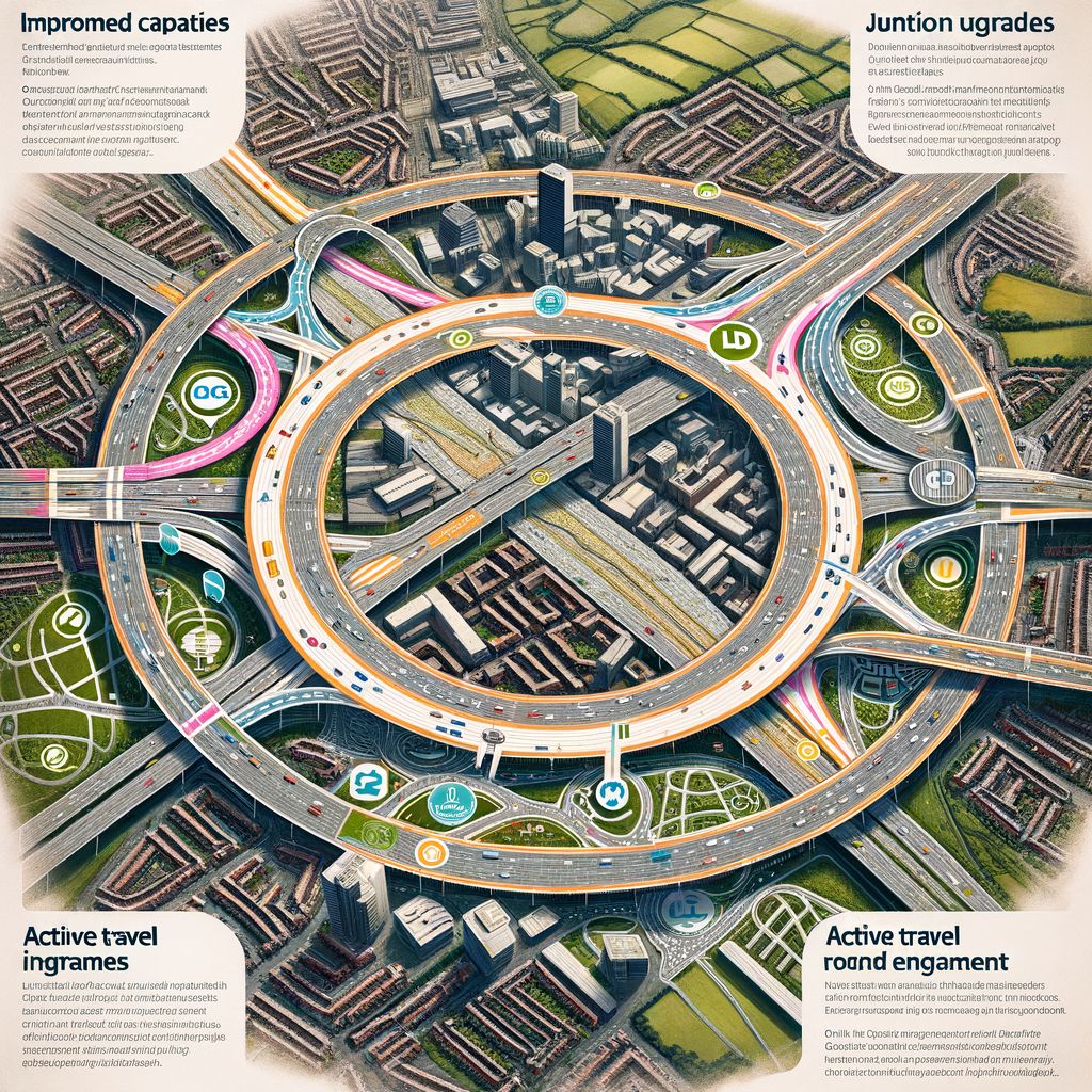 Road capacity, junction upgrades and active travel features